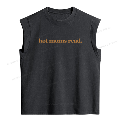 Pagewings Hot Moms Read Women's Washed Tank Top