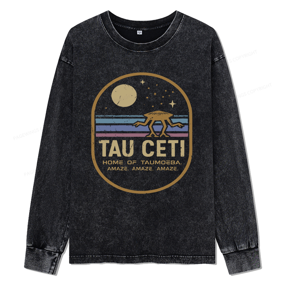 Pagewings Amaze Unisex Washed Long Sleeve T-shirt