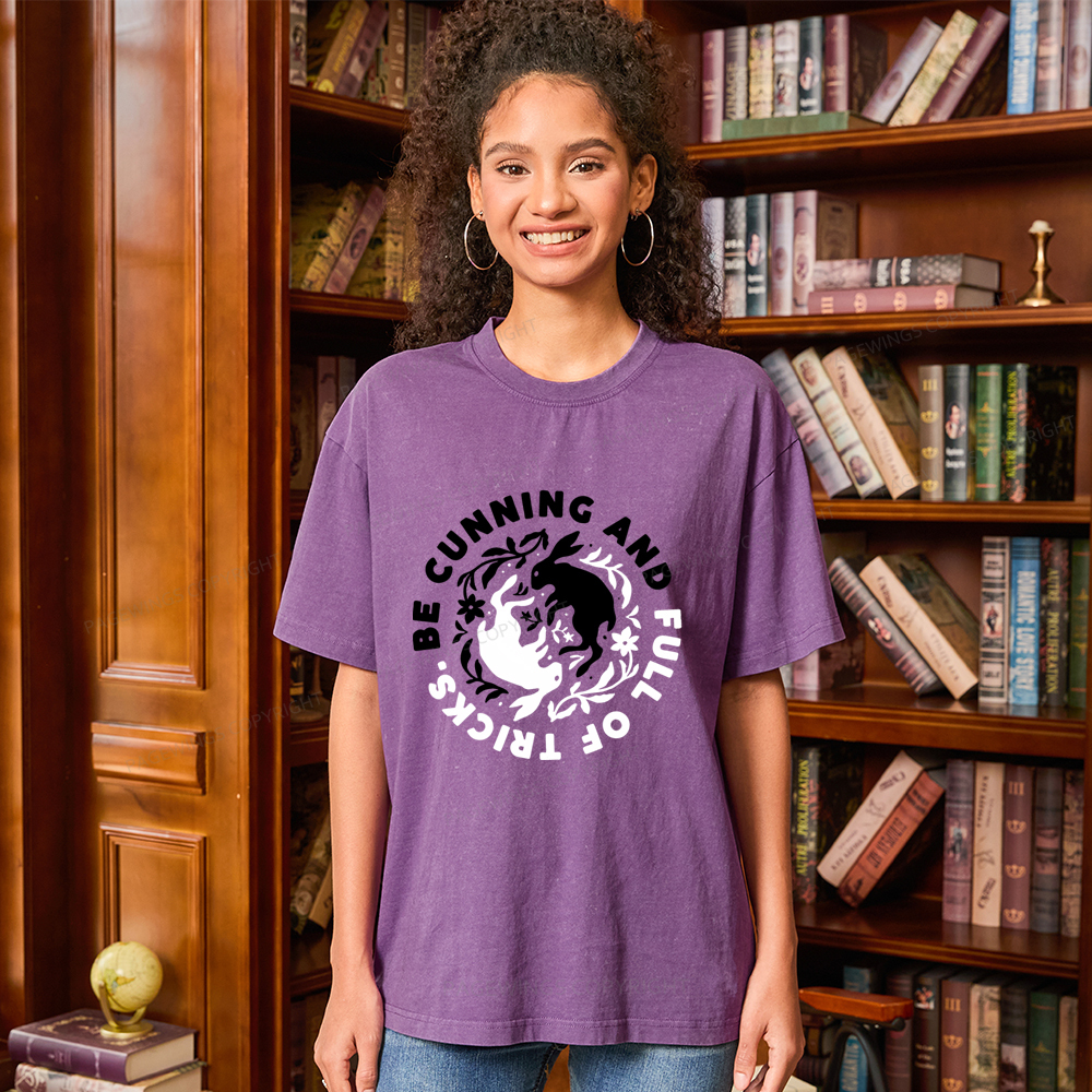 Pagewings Be Cunning And Full Of Tricks Unisex Washed T-shirt
