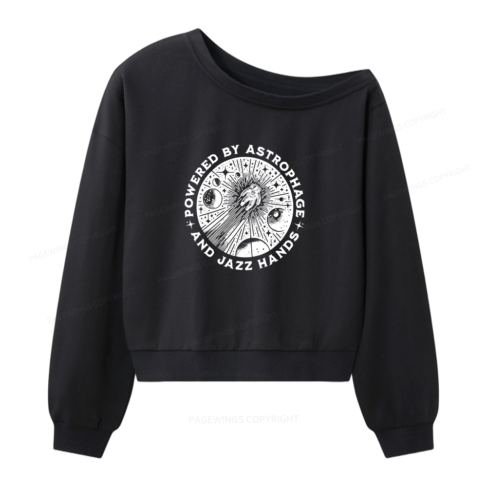 Pagewings Astrophage Women Off Shoulder Sweatshirt