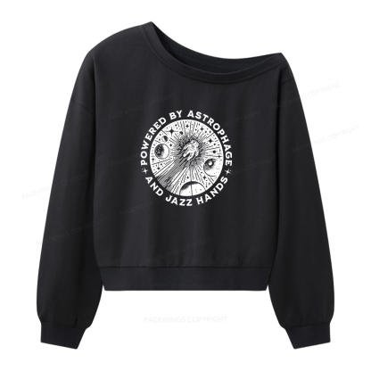 Pagewings Astrophage Women Off Shoulder Sweatshirt