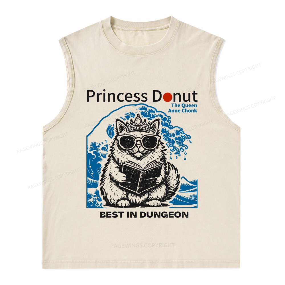 Pagewings Princess Donut Unisex Washed Tank Top