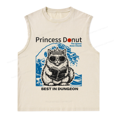 Pagewings Princess Donut Unisex Washed Tank Top