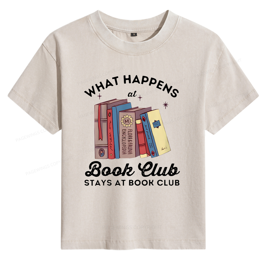 Pagewings Stays At Book Club Book Women's Washed T-shirt