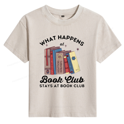 Pagewings Stays At Book Club Book Women's Washed T-shirt