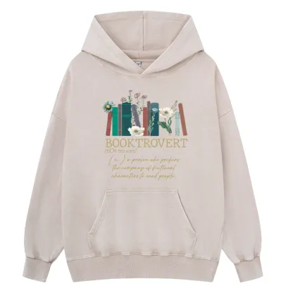 Pagewings Booktrovert Unisex Washed Hoodie