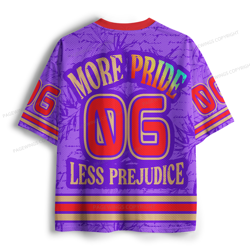 Pagewings More Pride Less Prejudice Unisex Mesh Jersey