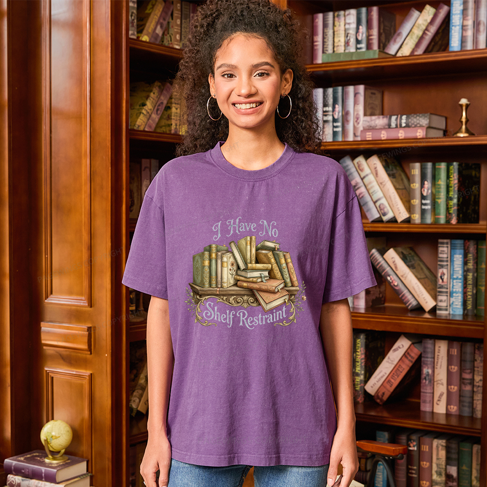 Pagewings I Have No Shelf Restraint Unisex Washed T-shirt