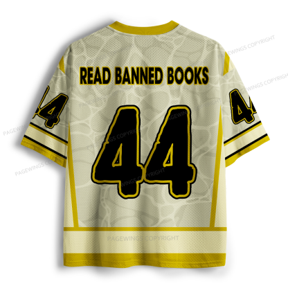 Pagewings Read Banned Books Unisex Mesh Jersey