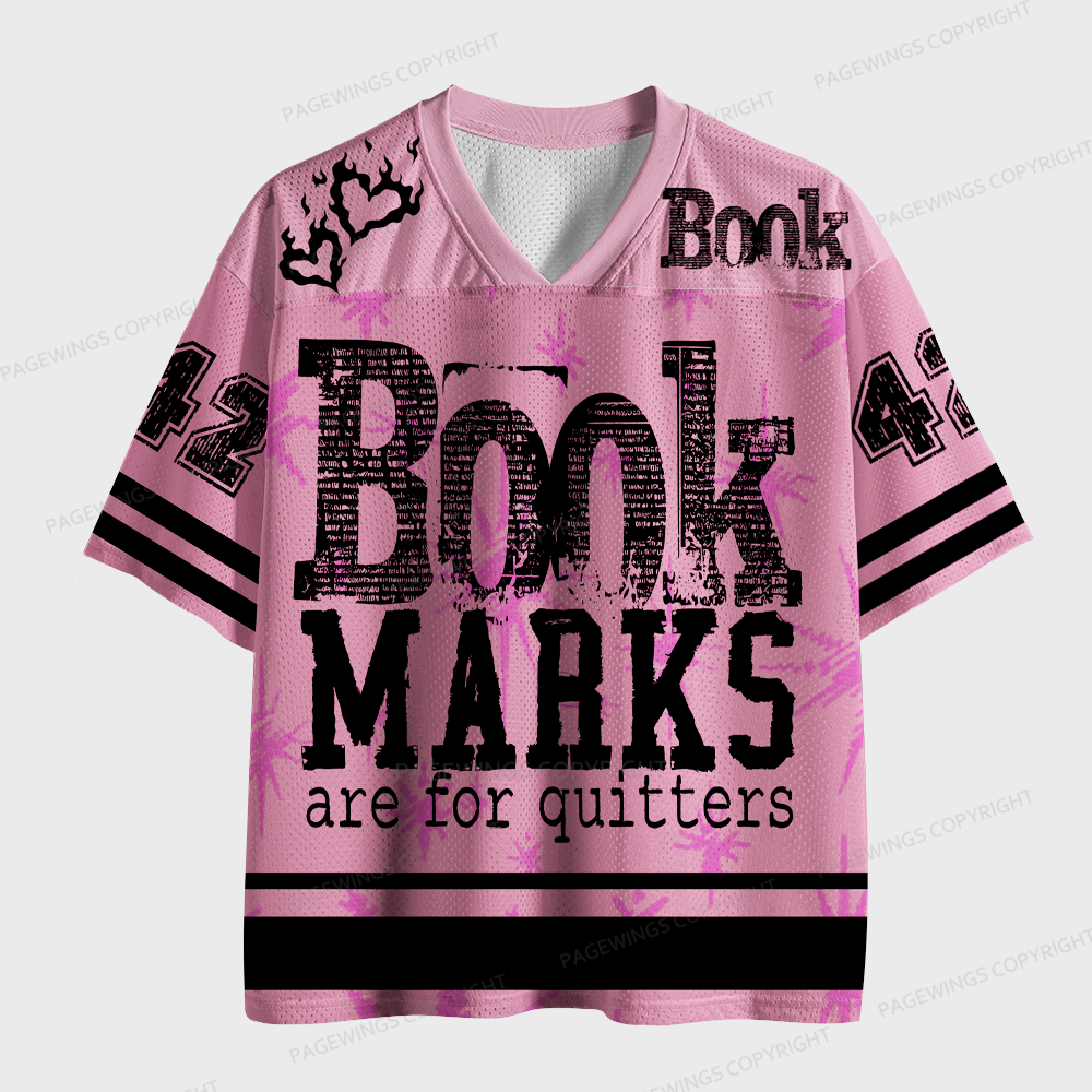 Pagewings Book Marks Are For Quitters Unisex Mesh Jersey