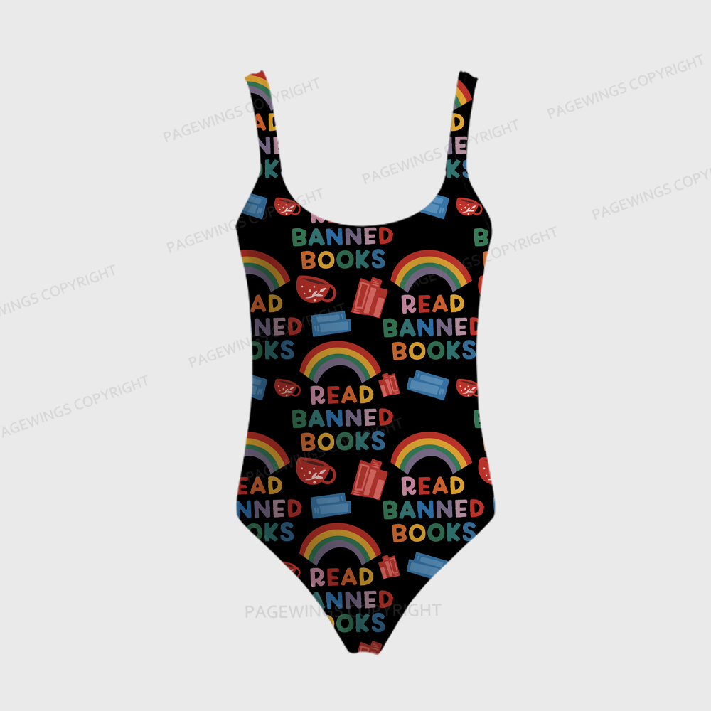 Pagewings Read Banned Books One-Piece Swimsuit 