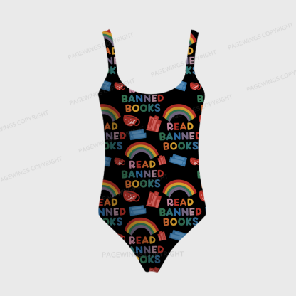 Pagewings Read Banned Books One-Piece Swimsuit 