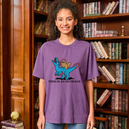 Pagewings Fantasy Book Reader Unisex Washed T-shirt