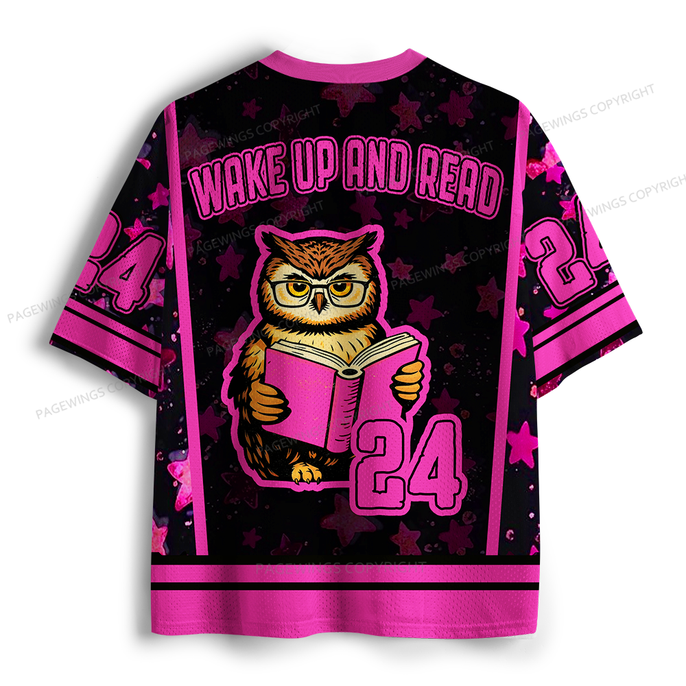 Pagewings Wake Up And Read Unisex Mesh Jersey