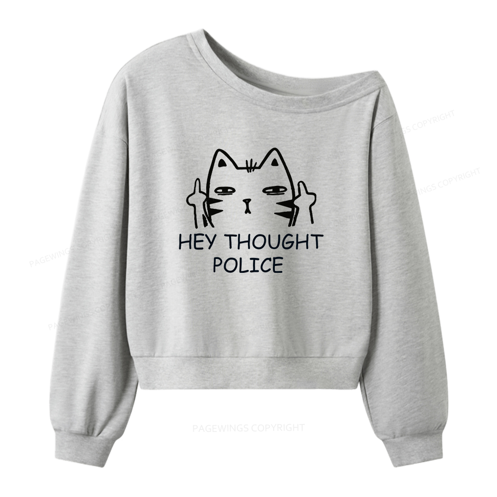 Pagewings Women Off Shoulder Sweatshirt