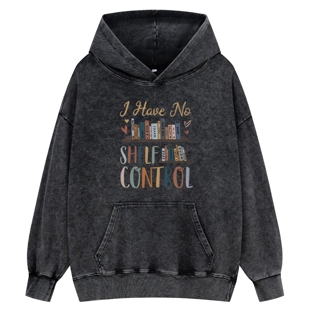 Pagewings  I Have No Shelf Control Unisex Washed Hoodie