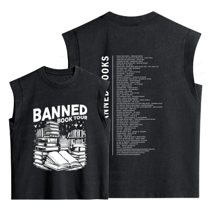 Pagewings Banned Books Tour Women's Washed Tank Top