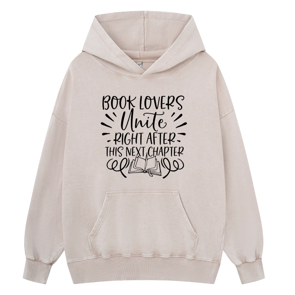 Pagewings Book Lovers Unite Unisex Washed Hoodie