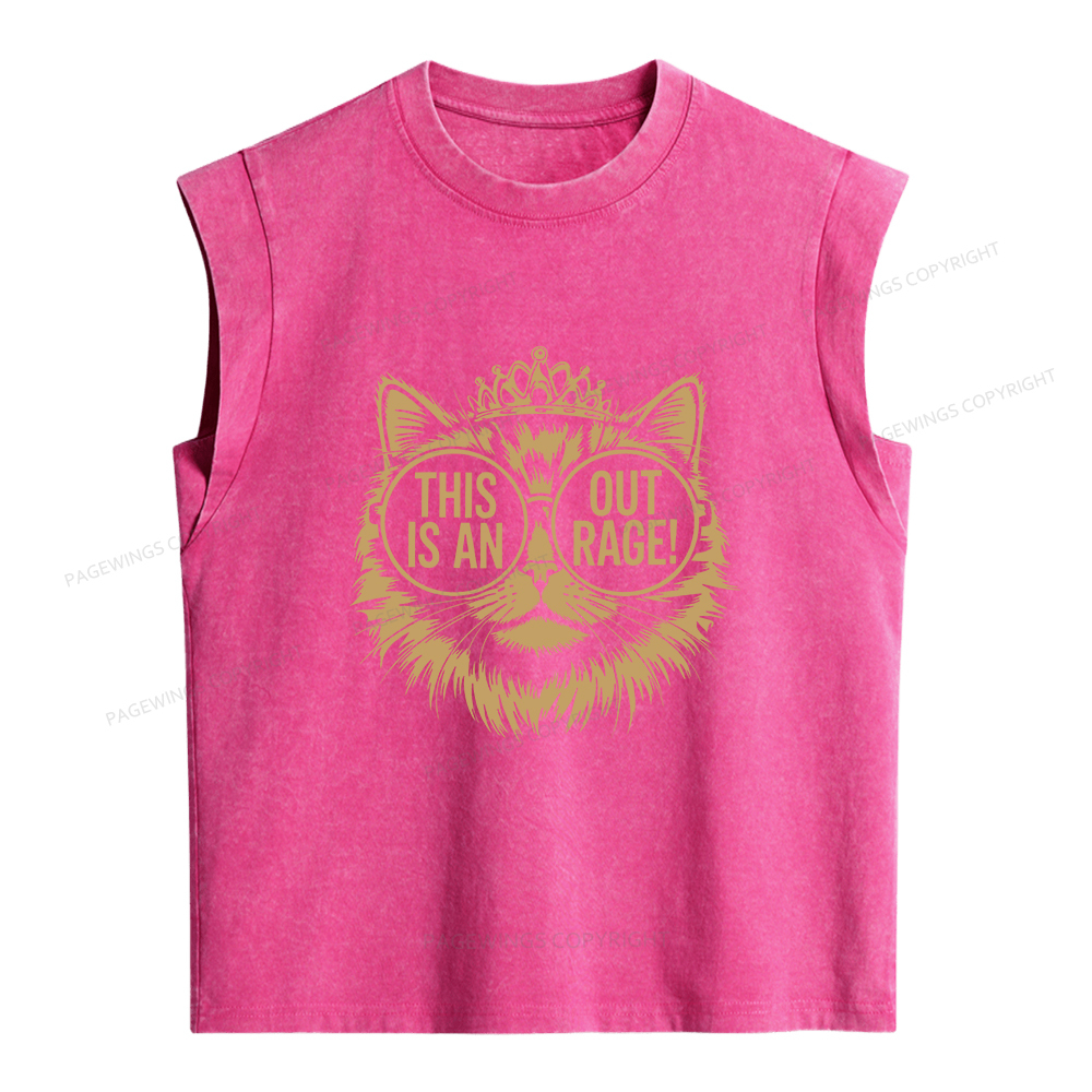 Pagewings This Is An Outrage Women's Washed Tank Top