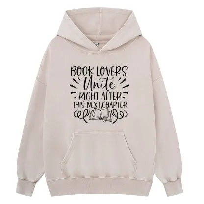 Pagewings Book Lovers Unite Unisex Washed Hoodie