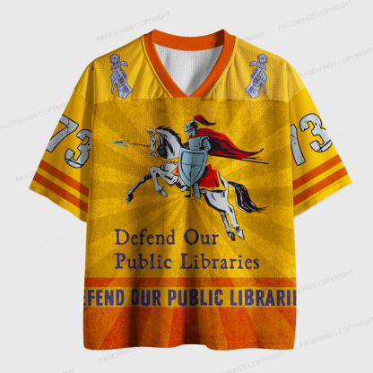 Pagewings  Defend Our Public Libraries Unisex Mesh Jersey