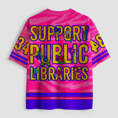 Pagewings Support Public Libraries Unisex Mesh Jersey