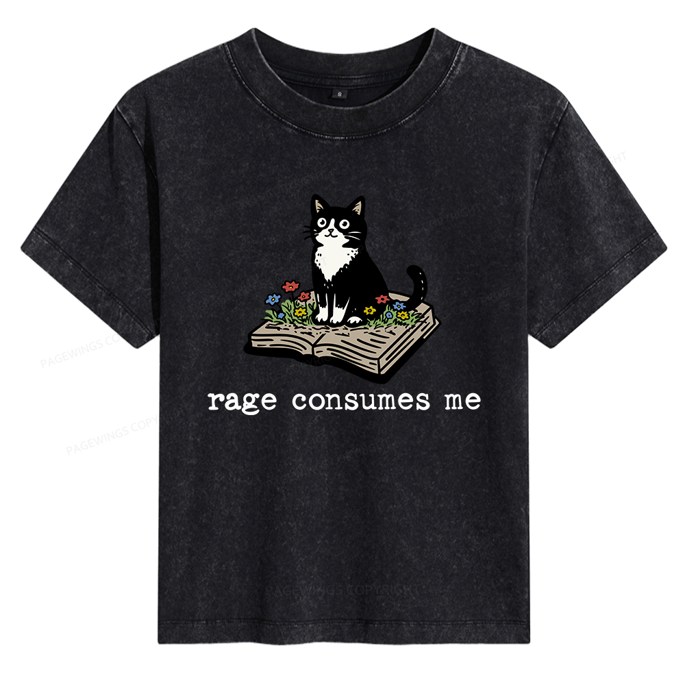 Pagewings Rage Consumes Me Women's Washed T-shirt