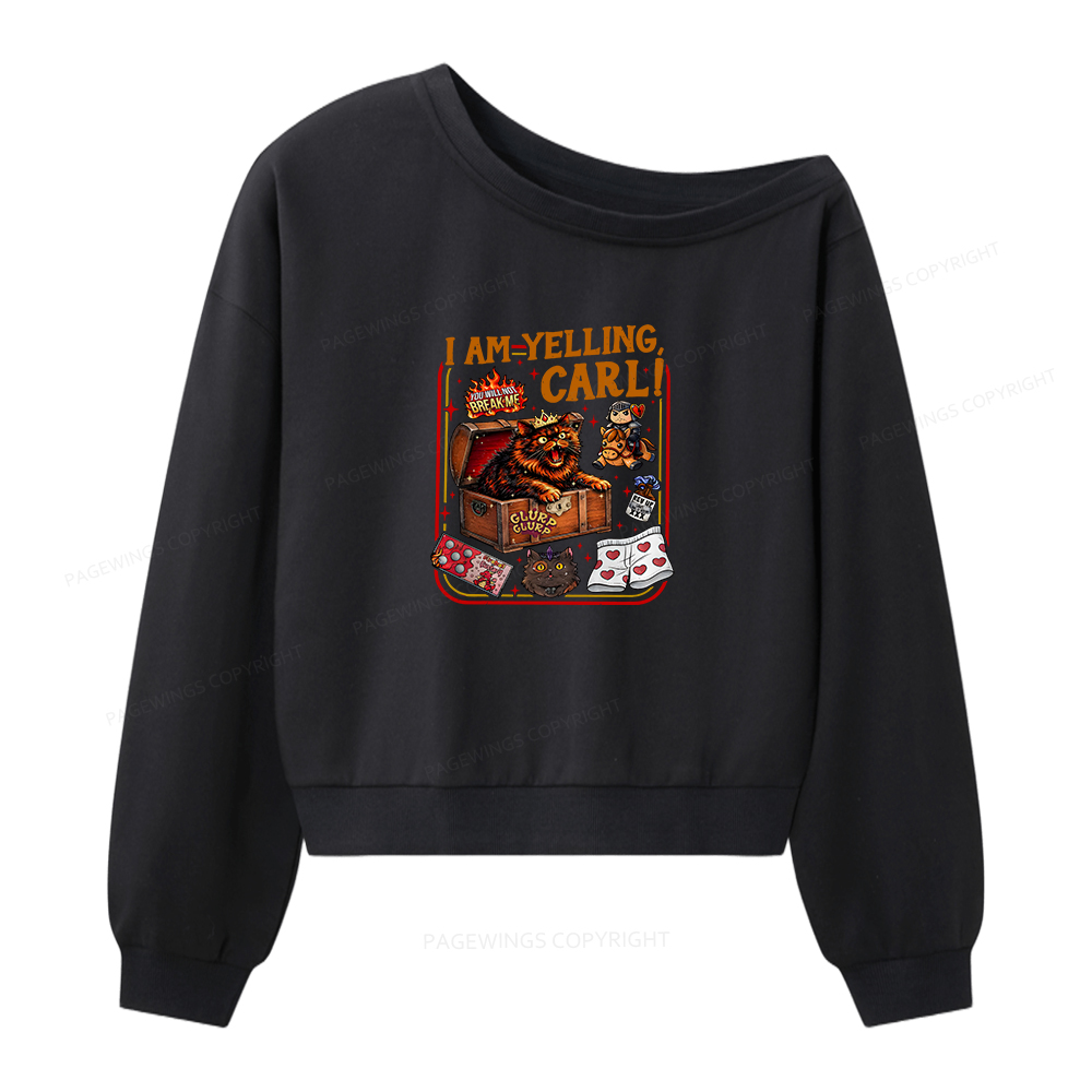Pagewings Fantasy Book Reader Women Off Shoulder Sweatshirt
