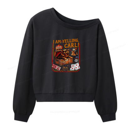 Pagewings Fantasy Book Reader Women Off Shoulder Sweatshirt