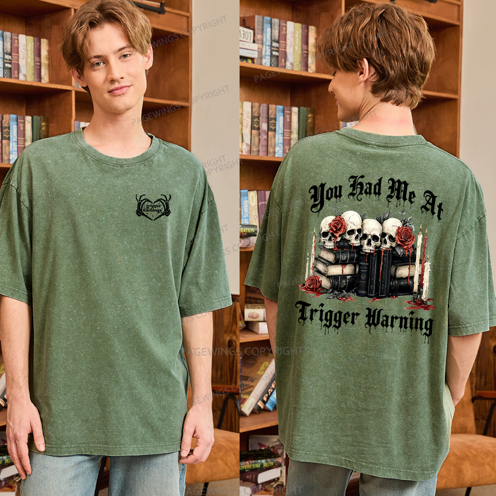 Pagewings Dark Romance Smut Unisex Washed T-shirt