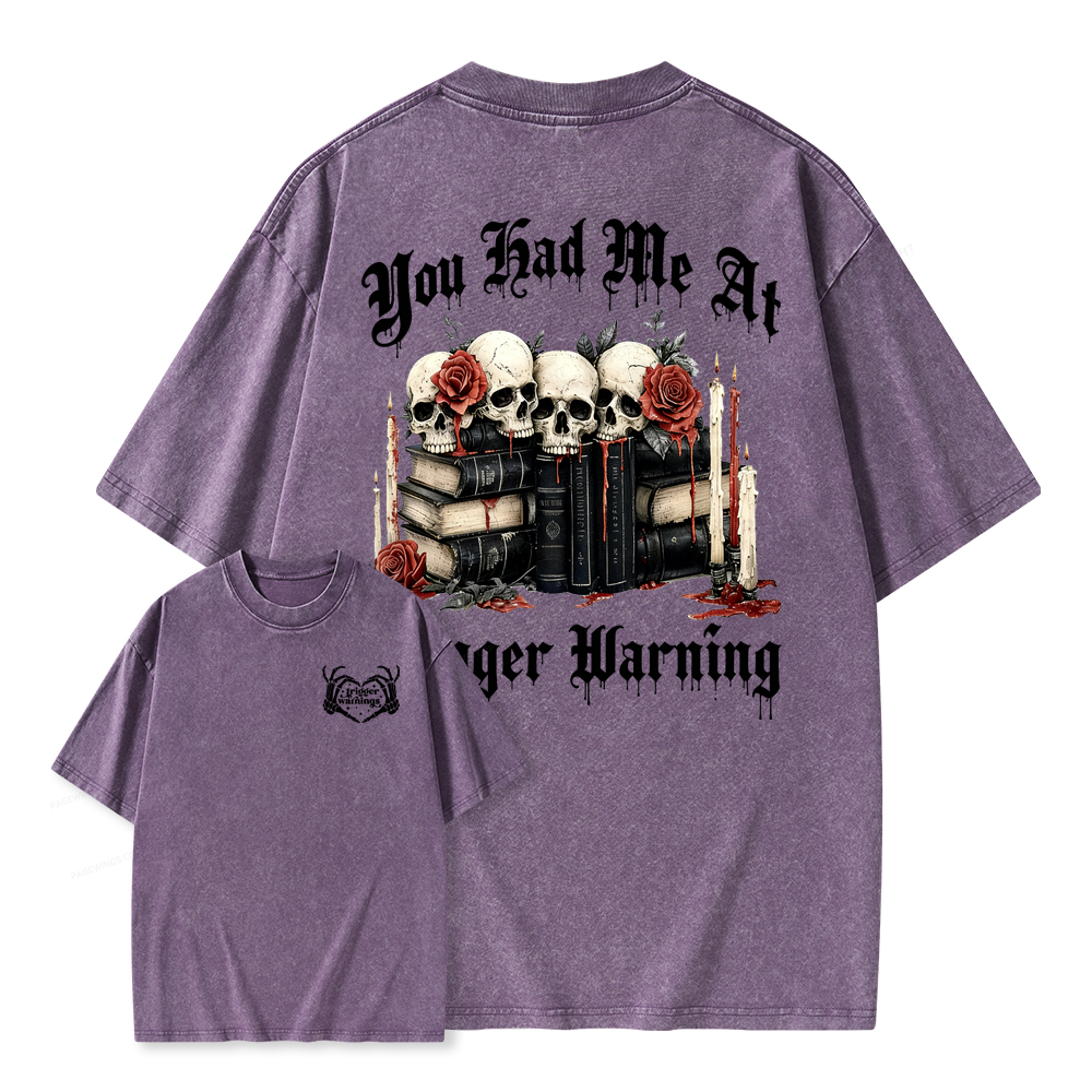 Pagewings Dark Romance Smut Unisex Washed T-shirt