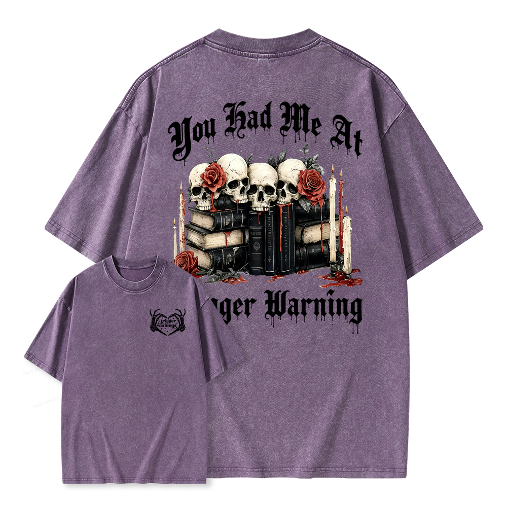 Pagewings Dark Romance Smut Unisex Washed T-shirt