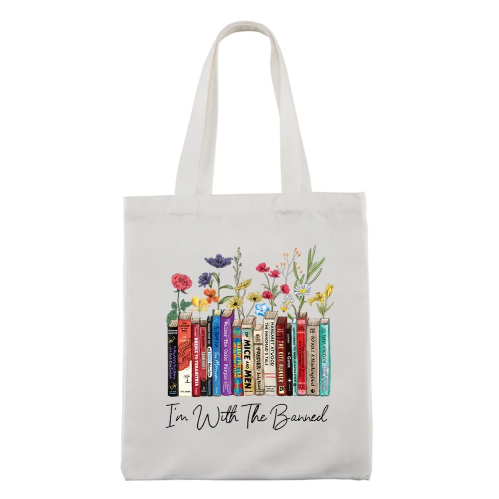 Pagewings I'm With The Banned Flowers Gift Tote Bag