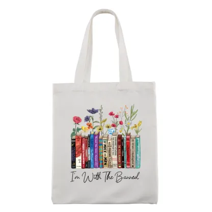 Pagewings I'm With The Banned Flowers Gift Tote Bag