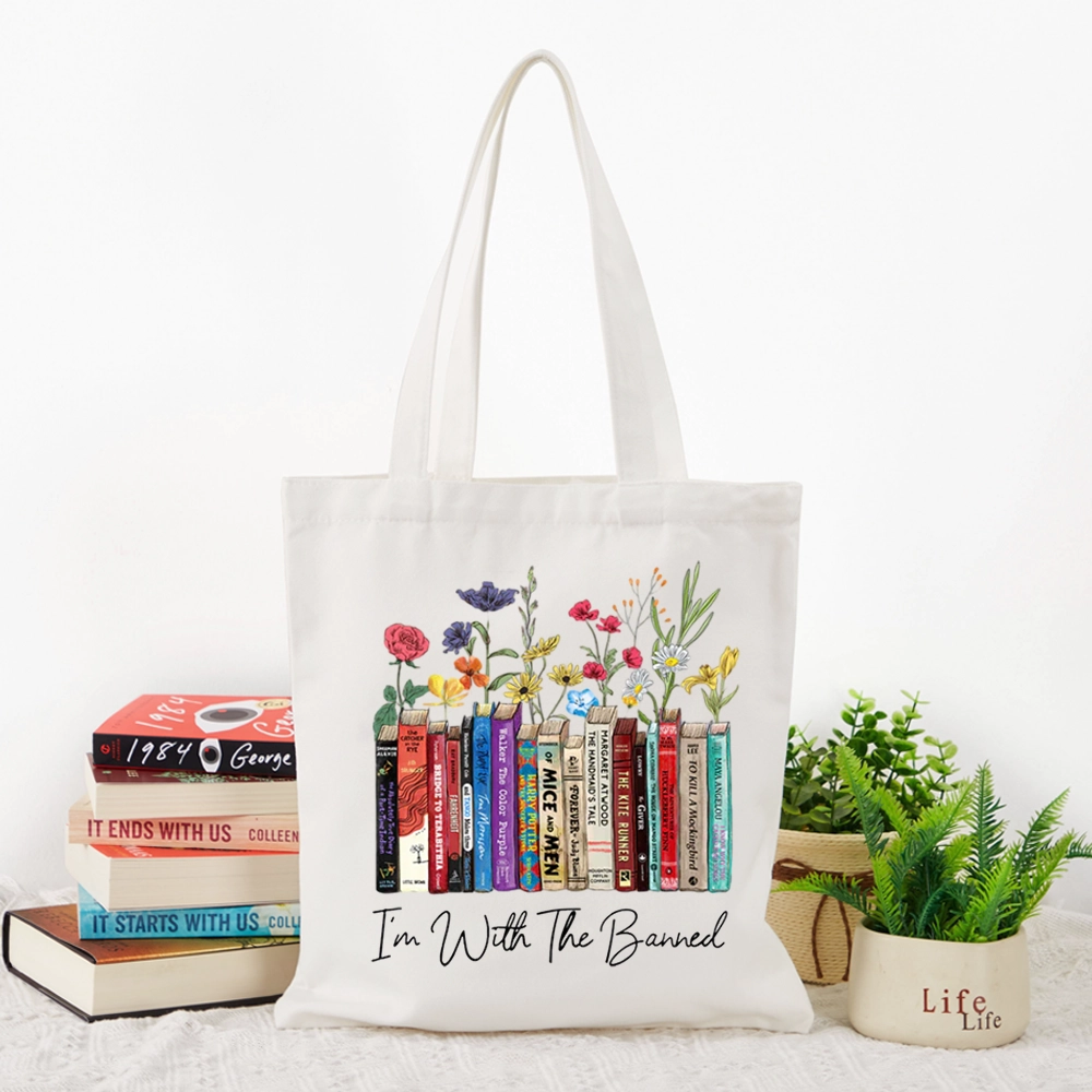Pagewings I'm With The Banned Flowers Gift Tote Bag
