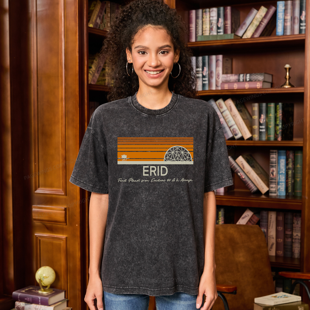 Pagewings Sci-Fi Bookish Unisex Washed T-shirt
