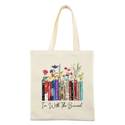 Pagewings I'm With The Banned Flowers Gift Tote Bag