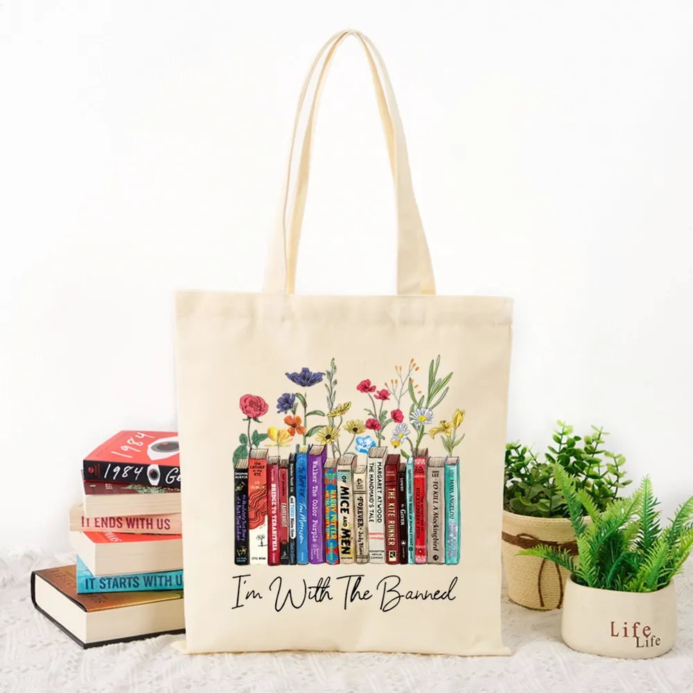 Pagewings I'm With The Banned Flowers Gift Tote Bag