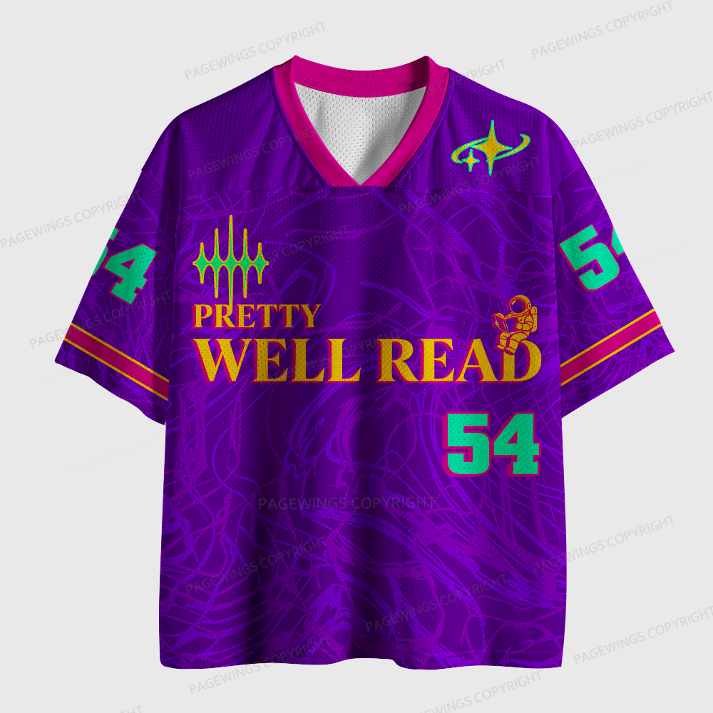 Pagewings Pretty Well Read Unisex Mesh Jersey