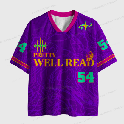 Pagewings Pretty Well Read Unisex Mesh Jersey