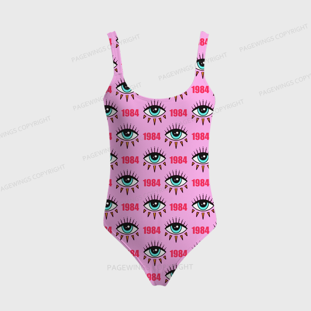 Pagewings Make Orwell Fiction Again One-Piece Swimsuit 