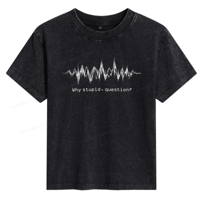 Pagewings Why Stupid Question Women's Washed T-shirt