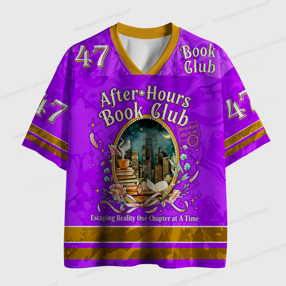 Pagewings After Hours Book Club Unisex Mesh Jersey