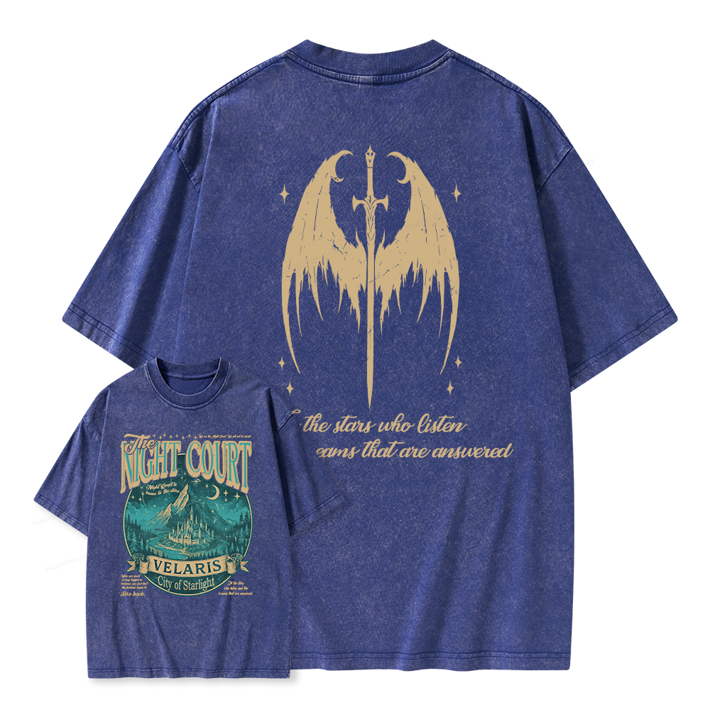 Pagewings Vintage Fantasy Unisex Washed T-shirt