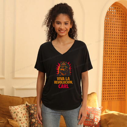 Pagewings Viva La Revolucion Soft Women's Modal V-neck T-shirt