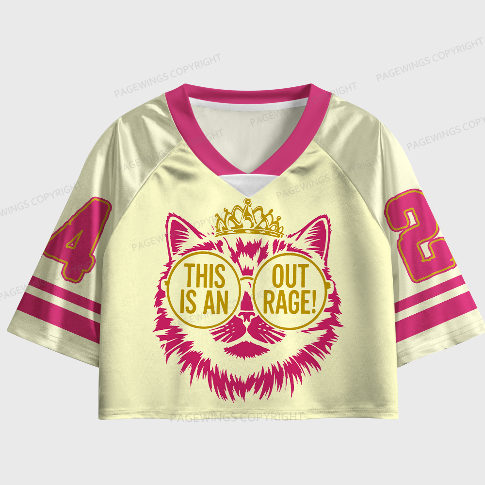 Pagewings This Is An Outrage Women's Cropped Jersey