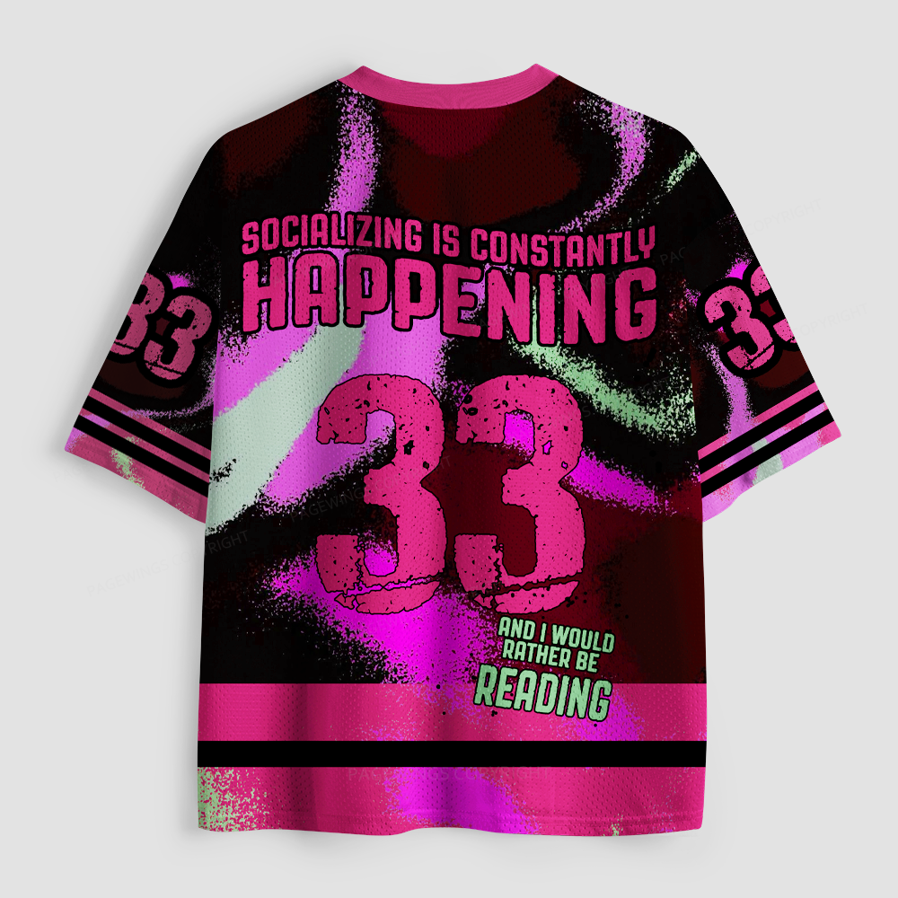 Pagewings And I Would Rather Be Reading Unisex Mesh Jersey