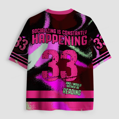 Pagewings And I Would Rather Be Reading Unisex Mesh Jersey
