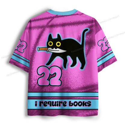 Pagewings I Require Books Unisex Mesh Jersey