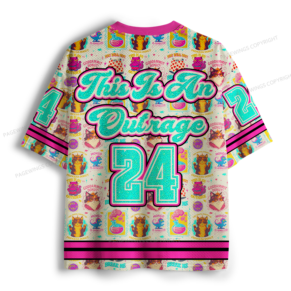 Pagewings This Is An Outrage Unisex Mesh Jersey
